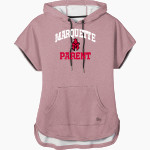 Marquette Sentinels New Era Women's Performance Terry Short Sleeve Hoodie Front Thumbnail