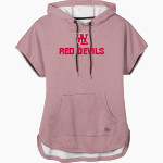 West Lafayette Jr-Sr High School Red Devils Online Store New Era Women's Performance Terry Short Sleeve Hoodie Front Thumbnail