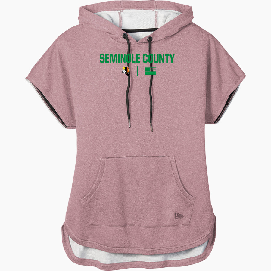 SEMINOLE COUNTY HIGH SCHOOL INDIANS <span class="pdp-name-mascot">SEMINOLE COUNTY INDIANS</span> New Era Women's Performance Terry Short Sleeve Hoodie