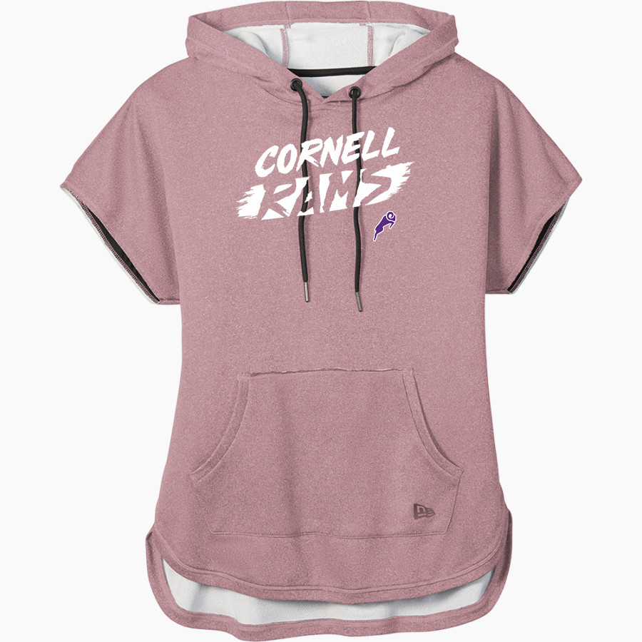 Cornell Rams <span class="pdp-name-mascot">Cornell Rams</span> New Era Women's Performance Terry Short Sleeve Hoodie