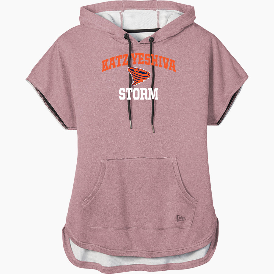 Katz Yeshiva Storm New Era Women's Performance Terry Short Sleeve Hoodie