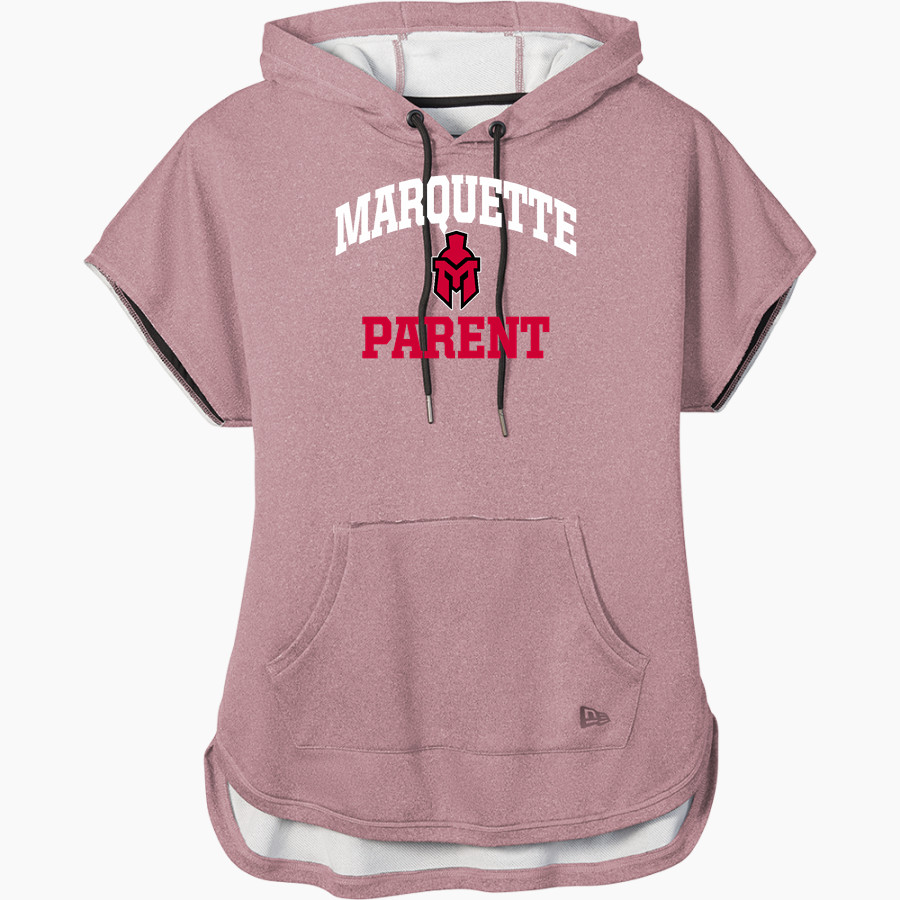 Marquette Sentinels New Era Women's Performance Terry Short Sleeve Hoodie