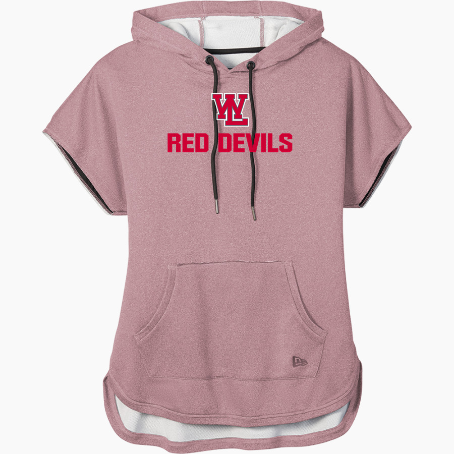 West Lafayette Jr-Sr High School Red Devils Online Store New Era Women's Performance Terry Short Sleeve Hoodie