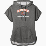 North Cobb Warriors <span class="pdp-name-mascot">North Cobb Warriors</span> New Era Women's Performance Terry Short Sleeve Hoodie Front Thumbnail