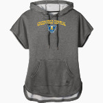 Greenfield Central Cougars Online Store <span class="pdp-name-mascot">Greenfield-Central Cougars</span> New Era Women's Performance Terry Short Sleeve Hoodie Front Thumbnail