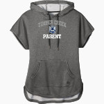TIMBER CREEK HIGH SCHOOL CHARGERS New Era Women's Performance Terry Short Sleeve Hoodie Front Thumbnail