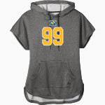 Mercy High School Tigers Online Store New Era Women's Performance Terry Short Sleeve Hoodie Front Thumbnail