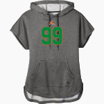 Maple West Tigers New Era Women's Performance Terry Short Sleeve Hoodie Front Thumbnail
