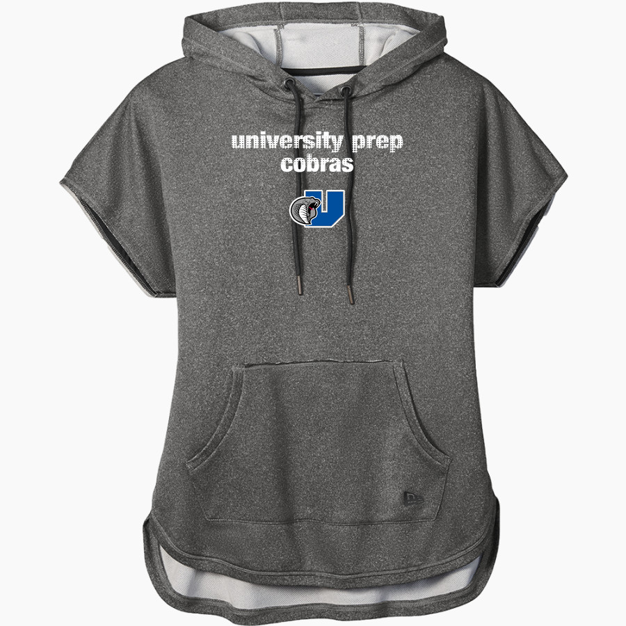 University Prep Cobras New Era Women's Performance Terry Short Sleeve Hoodie