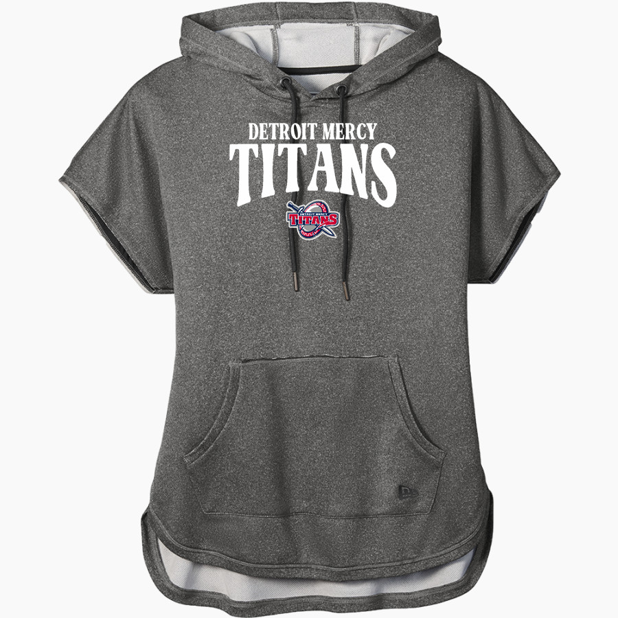 Detroit Mercy Titans Sideline Store <span class="pdp-name-mascot">UDM Titans</span> New Era Women's Performance Terry Short Sleeve Hoodie