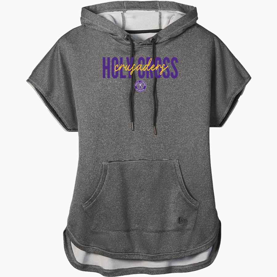 Holy Cross Crusaders <span class="pdp-name-mascot">Holy Cross School Crusaders</span> New Era Women's Performance Terry Short Sleeve Hoodie