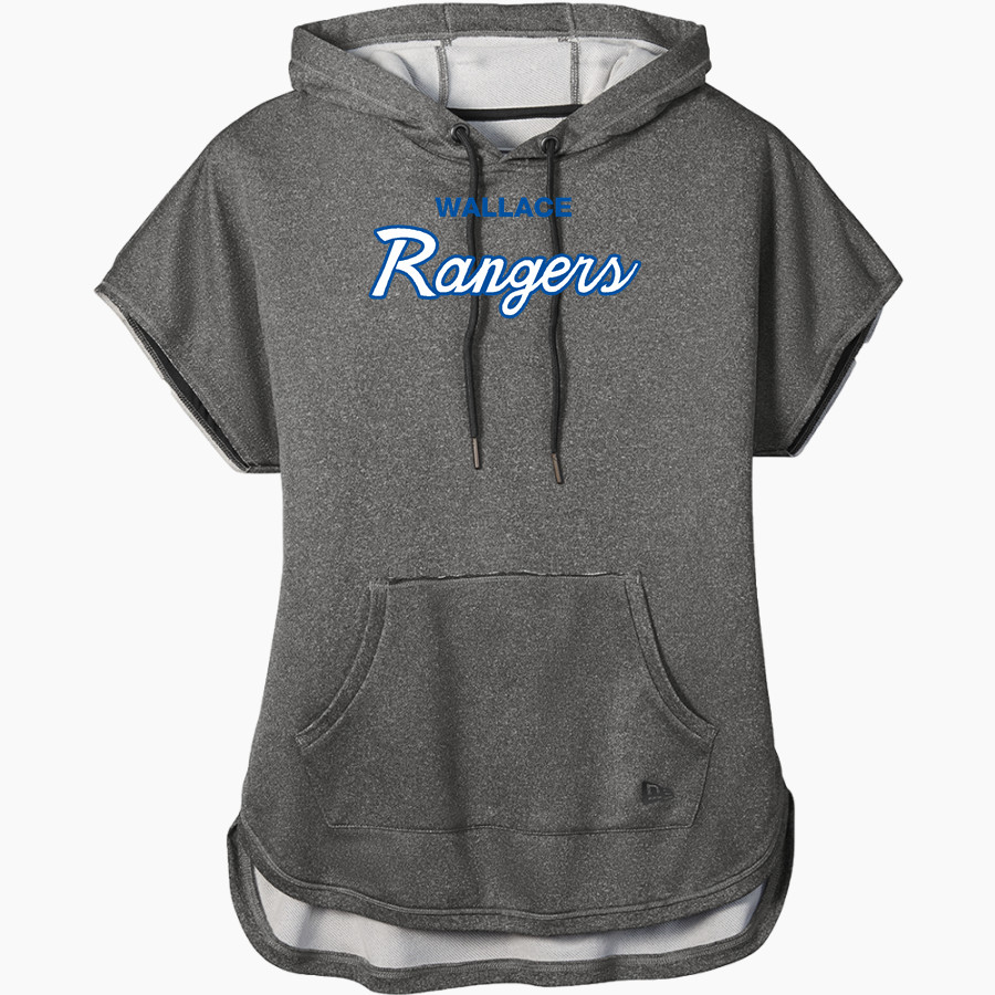 Wallace Middle School Rangers Online Store New Era Women's Performance Terry Short Sleeve Hoodie