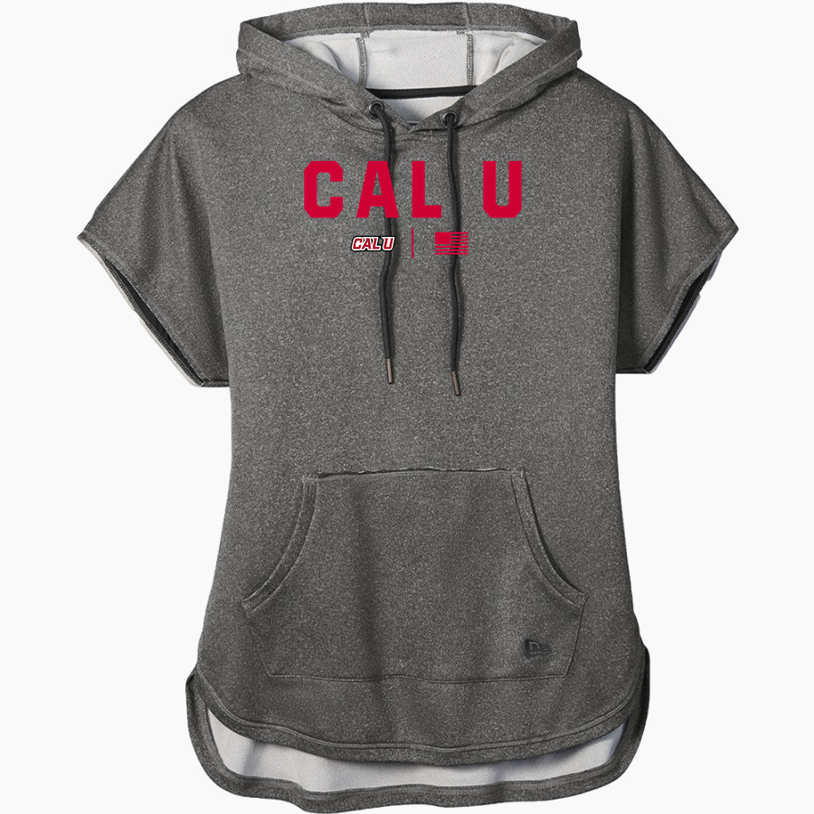 California University of Pennsylvania New Era Women's Performance Terry Short Sleeve Hoodie