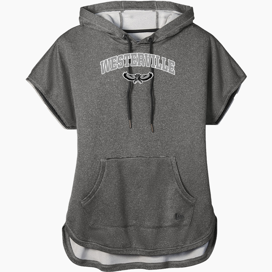 WESTERVILLE CENTRAL WARHAWKS <span class="pdp-name-mascot">WESTERVILLE WARHAWKS</span> New Era Women's Performance Terry Short Sleeve Hoodie