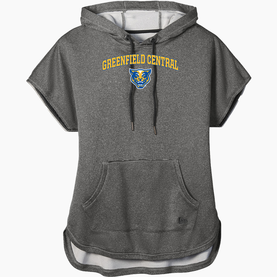 Greenfield Central Cougars Online Store <span class="pdp-name-mascot">Greenfield-Central Cougars</span> New Era Women's Performance Terry Short Sleeve Hoodie