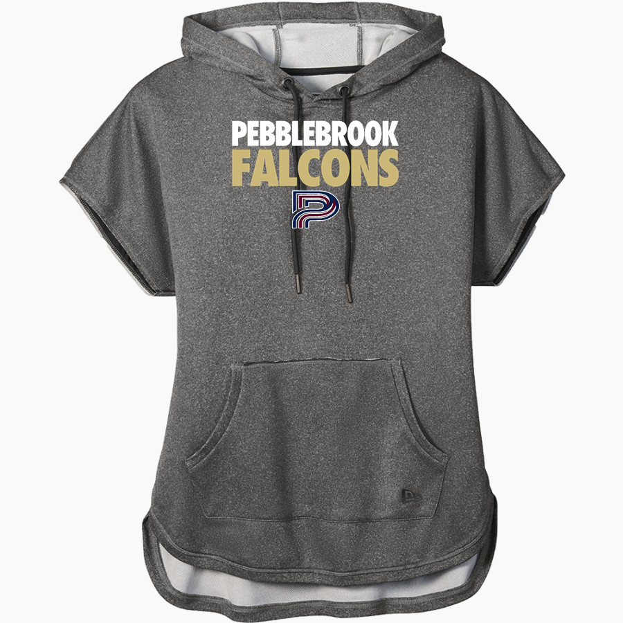Pebblebrook Falcons New Era Women's Performance Terry Short Sleeve Hoodie