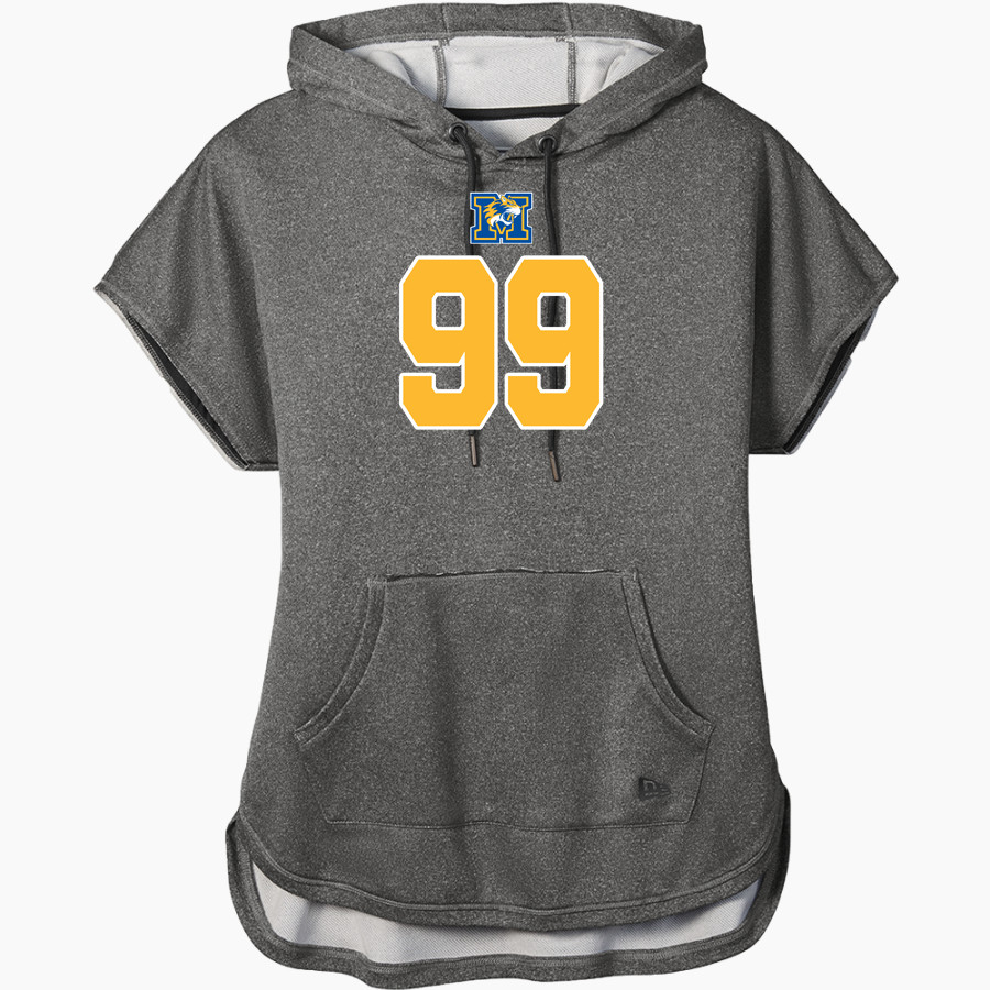 Mercy High School Tigers Online Store New Era Women's Performance Terry Short Sleeve Hoodie