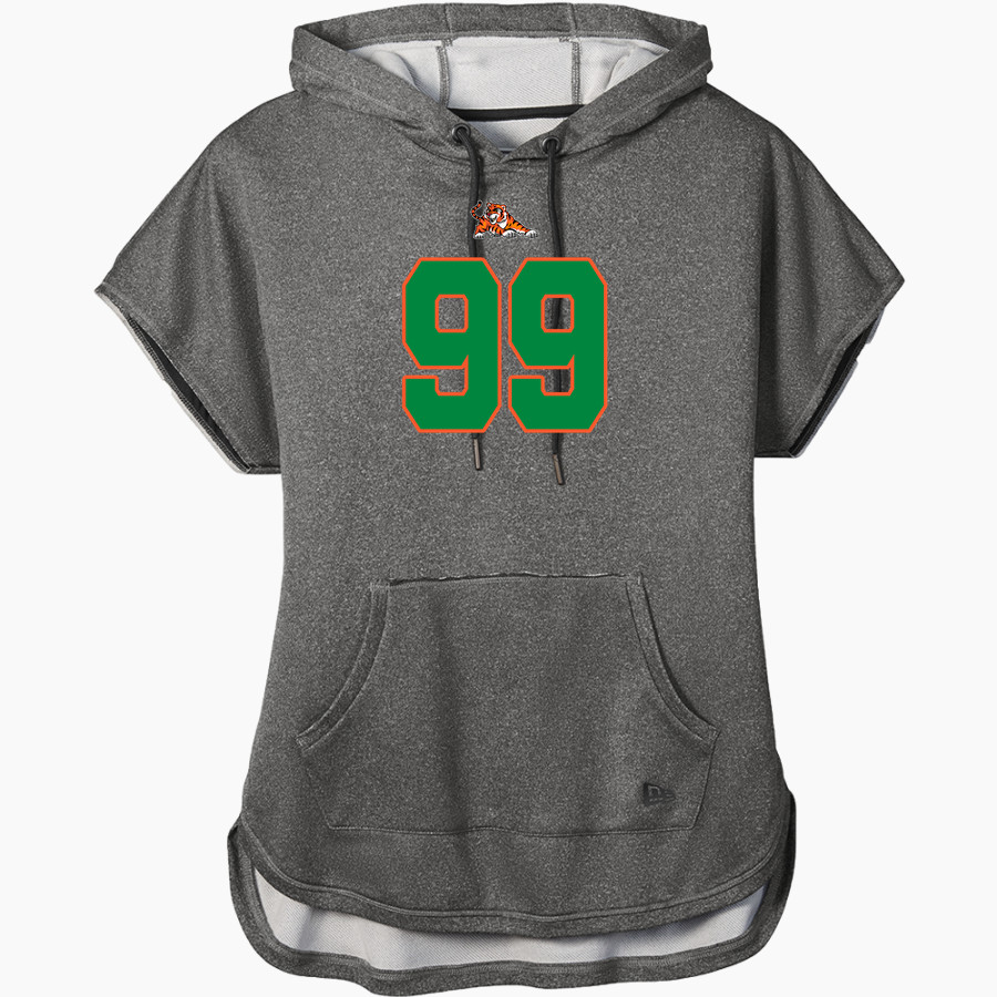 Maple West Tigers New Era Women's Performance Terry Short Sleeve Hoodie