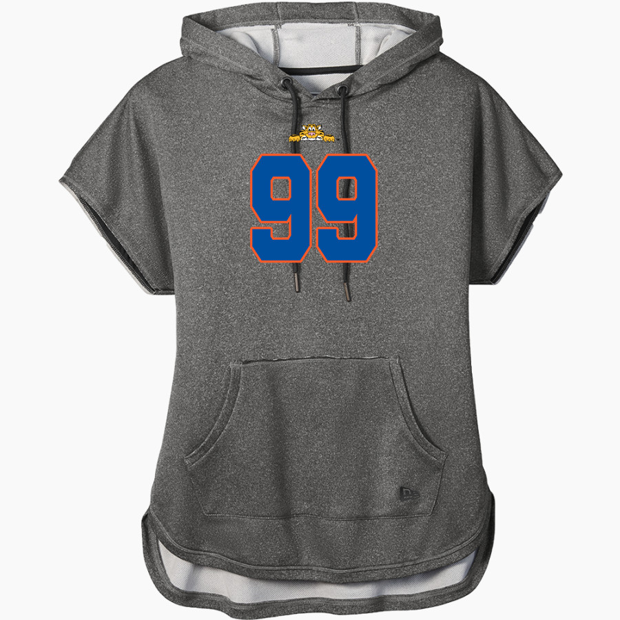Tenniswood Tigers <span class="pdp-name-mascot">Tenniswood Elementary School Tigers</span> New Era Women's Performance Terry Short Sleeve Hoodie