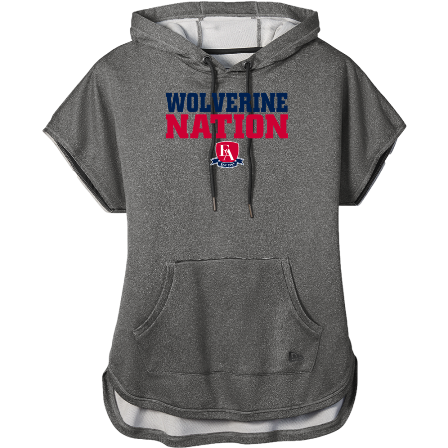 Frontier Academy Wolverines <span class="pdp-name-mascot">Frontier Academy Wolverines</span> New Era Women's Performance Terry Short Sleeve Hoodie