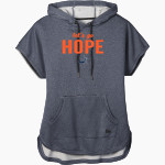 Hope College Online Athletics Store <span class="pdp-name-mascot">Hope Flying Dutch</span> New Era Women's Performance Terry Short Sleeve Hoodie Front Thumbnail
