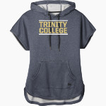 Trinity College Bantams The Official Online Store <span class="pdp-name-mascot">Trinity Bantams</span> New Era Women's Performance Terry Short Sleeve Hoodie Front Thumbnail