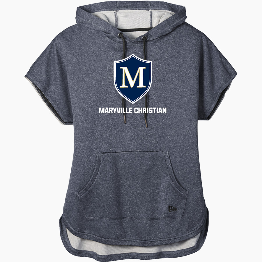 Maryville Christian New Era Women's Performance Terry Short Sleeve Hoodie