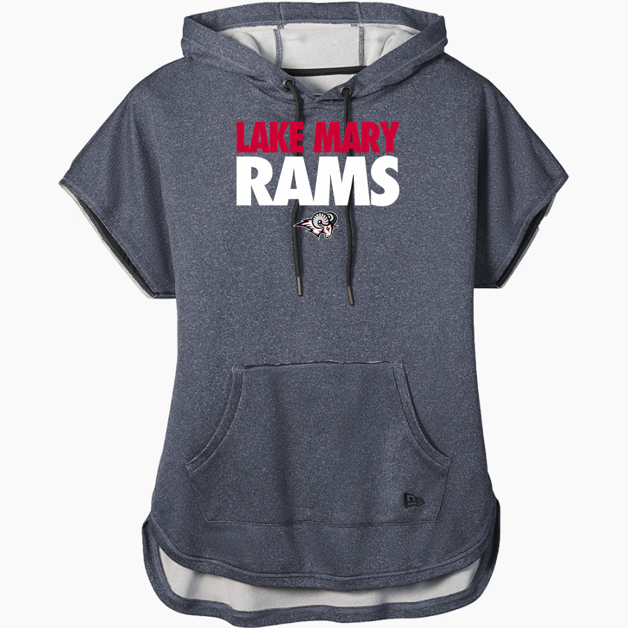 Lake Mary Rams <span class="pdp-name-mascot">Lake Mary Rams</span> New Era Women's Performance Terry Short Sleeve Hoodie