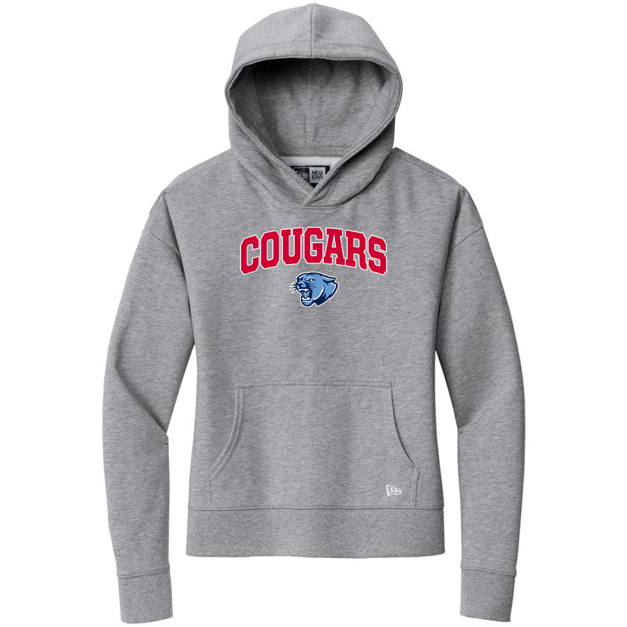 CROW HIGH SCHOOL Cougars Online Store <span class="pdp-name-mascot">CROW COUGARS</span> New Era Women's Comeback Fleece Pullover Hoodie