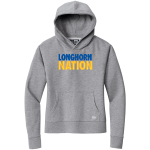 DIME BOX HIGH SCHOOL LONGHORNS <span class="pdp-name-mascot">DIME BOX LONGHORNS</span> New Era Women's Comeback Fleece Pullover Hoodie Front Thumbnail