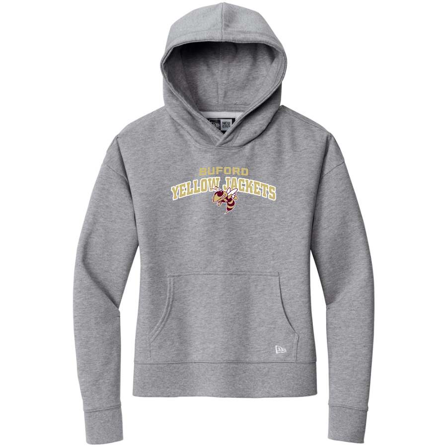 BUFORD HIGH SCHOOL YELLOW JACKETS <span class="pdp-name-mascot">BUFORD YELLOWJACKETS</span> New Era Women's Comeback Fleece Pullover Hoodie