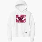 Willamette Wolverines <span class="pdp-name-mascot">Willamette Wolverines</span> New Era Women's Comeback Fleece Pullover Hoodie Front Thumbnail
