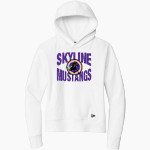 Skyline Gila River Mustangs <span class="pdp-name-mascot">Skyline Mustangs</span> New Era Women's Comeback Fleece Pullover Hoodie Front Thumbnail