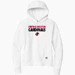 Central Decatur Cardinals New Era Women's Comeback Fleece Pullover Hoodie Front Thumbnail