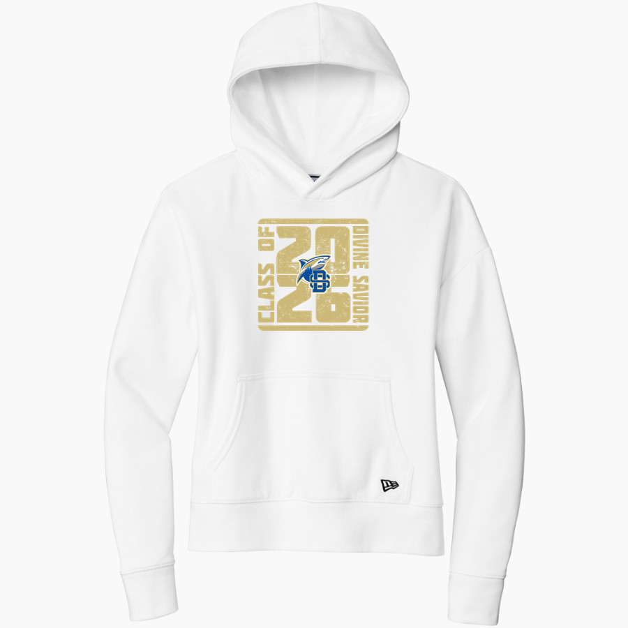 Divine Savior Academy Sharks New Era Women's Comeback Fleece Pullover Hoodie