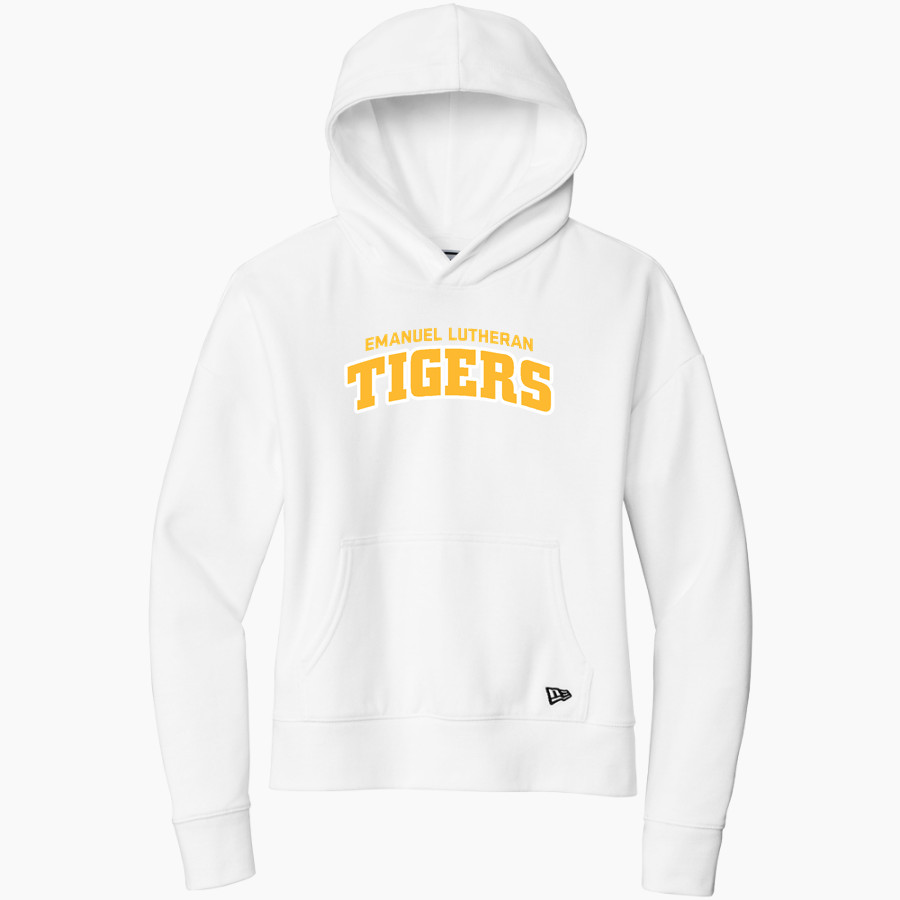 Emanuel Lutheran Tigers <span class="pdp-name-mascot">Emanuel Lutheran School Tigers</span> New Era Women's Comeback Fleece Pullover Hoodie