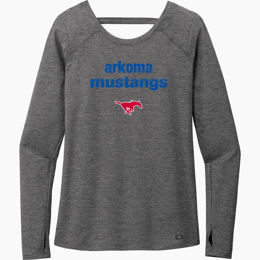 ARKOMA HIGH SCHOOL MUSTANGS <span class="pdp-name-mascot">ARKOMA MUSTANGS</span> OGIO Women's Force Long Sleeve Tee