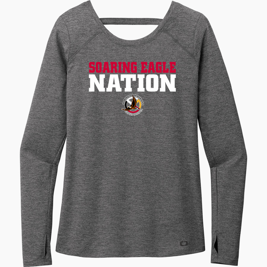 Hannahville Soaring Eagles <span class="pdp-name-mascot">Hannahville Indian School Eagles</span> OGIO Women's Force Long Sleeve Tee