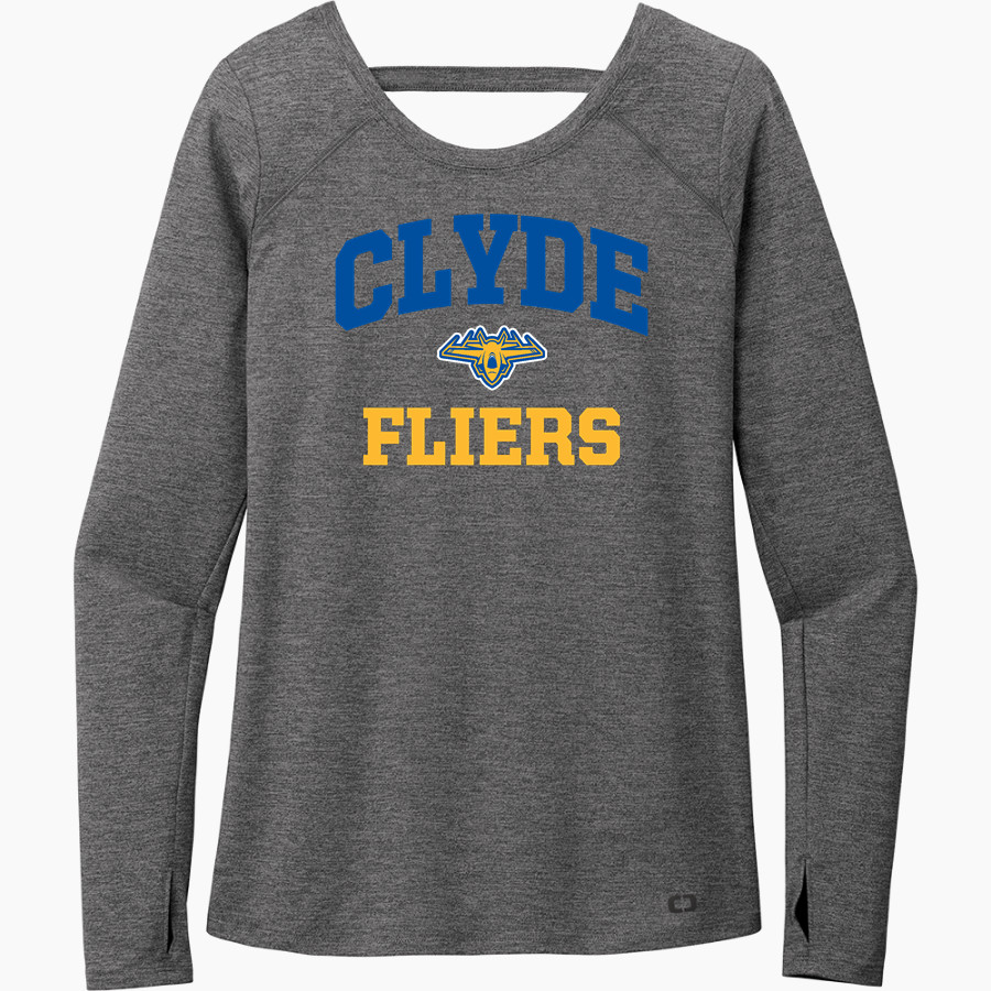 CLYDE HIGH SCHOOL FLIERS <span class="pdp-name-mascot">CLYDE FLIERS</span> OGIO Women's Force Long Sleeve Tee