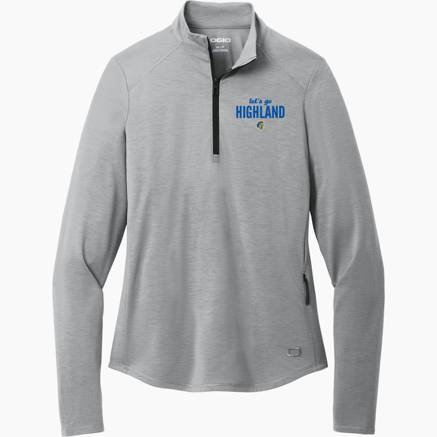 HIGHLAND HIGH SCHOOL TROJANS <span class="pdp-name-mascot">HIGHLAND TROJANS</span> OGIO Women's Motion 1/4 Zip Pullover