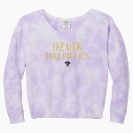OZARK HIGH SCHOOL HILLBILLIES <span class="pdp-name-mascot">OZARK HILLBILLIES</span> Port & Company Women's Tie-Dye V-Neck Sweatshirt Front Thumbnail