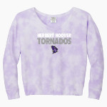 HERBERT HOOVER HIGH SCHOOL TORNADOS <span class="pdp-name-mascot">HERBERT HOOVER TORNADOS</span> Port & Company Women's Tie-Dye V-Neck Sweatshirt Front Thumbnail