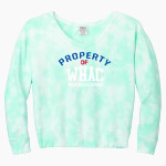 WOLVERINE-HOOSIER ATHLETIC CONFERENCE Port & Company Women's Tie-Dye V-Neck Sweatshirt Front Thumbnail