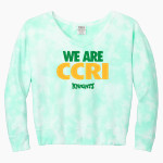 Community College of Rhode Island Knights <span class="pdp-name-mascot">COMMUNITY COLLEGE OF RHODE ISLAND Knights</span> Port & Company Women's Tie-Dye V-Neck Sweatshirt Front Thumbnail