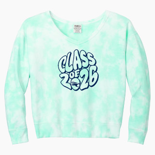 Port & Company Women's Tie-Dye V-Neck Sweatshirt