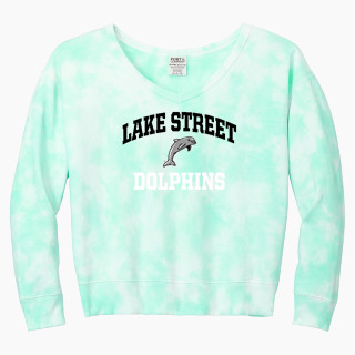 Port & Company Women's Tie-Dye V-Neck Sweatshirt