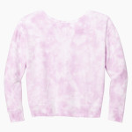 Grant Yankees Port & Company Women's Tie-Dye V-Neck Sweatshirt Back Thumbnail