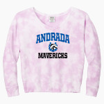 Andrada Mavericks Online Store <span class="pdp-name-mascot">Andrada Mavericks</span> Port & Company Women's Tie-Dye V-Neck Sweatshirt Front Thumbnail
