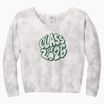 GINN ACADEMY CRAZYLEGS <span class="pdp-name-mascot">GINN CRAZYLEGS</span> Port & Company Women's Tie-Dye V-Neck Sweatshirt Front Thumbnail