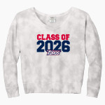 World Language Academy Toros <span class="pdp-name-mascot">World Language Academy Middle School Toros</span> Port & Company Women's Tie-Dye V-Neck Sweatshirt Front Thumbnail